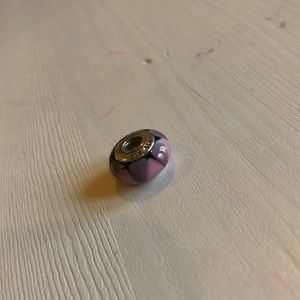 Pandora Purple & Pink Triangle Glass Bead